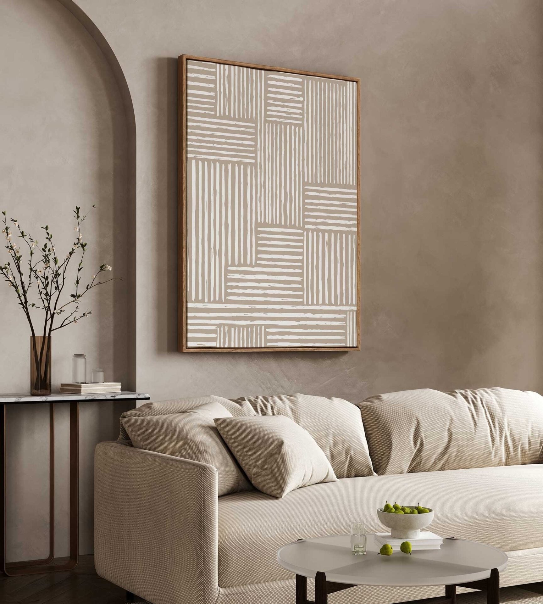 Textured Harmony Framed Canvas