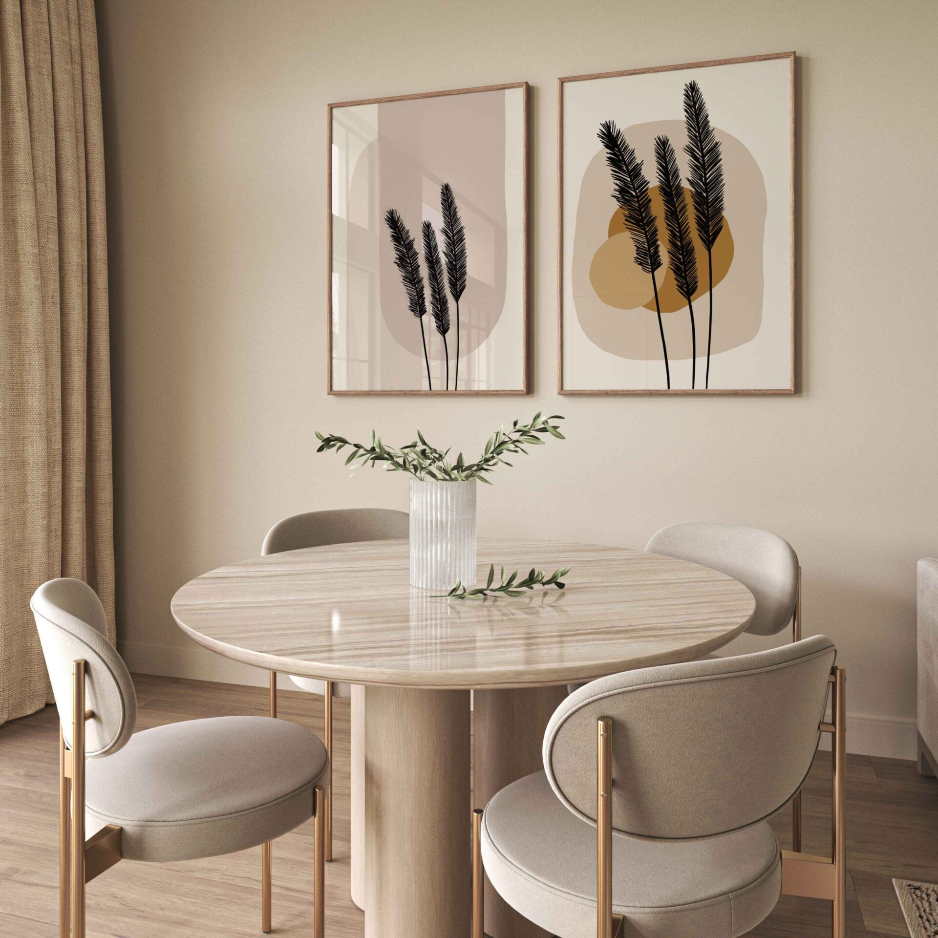 Abstract Barley Leaf