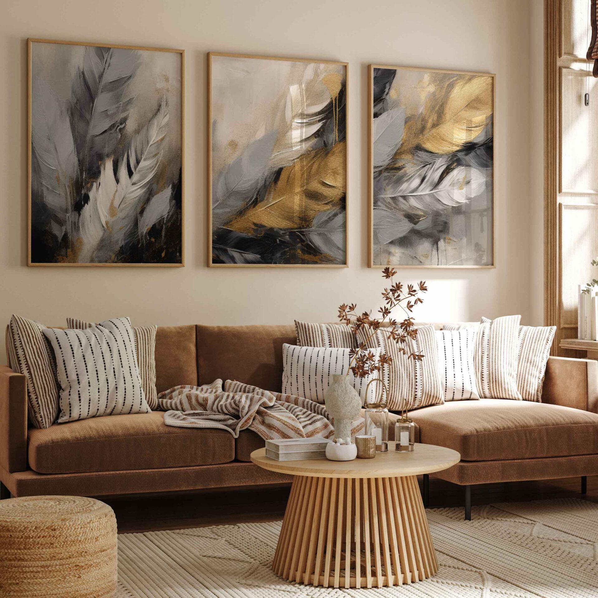 Abstract Feathers Wall Art