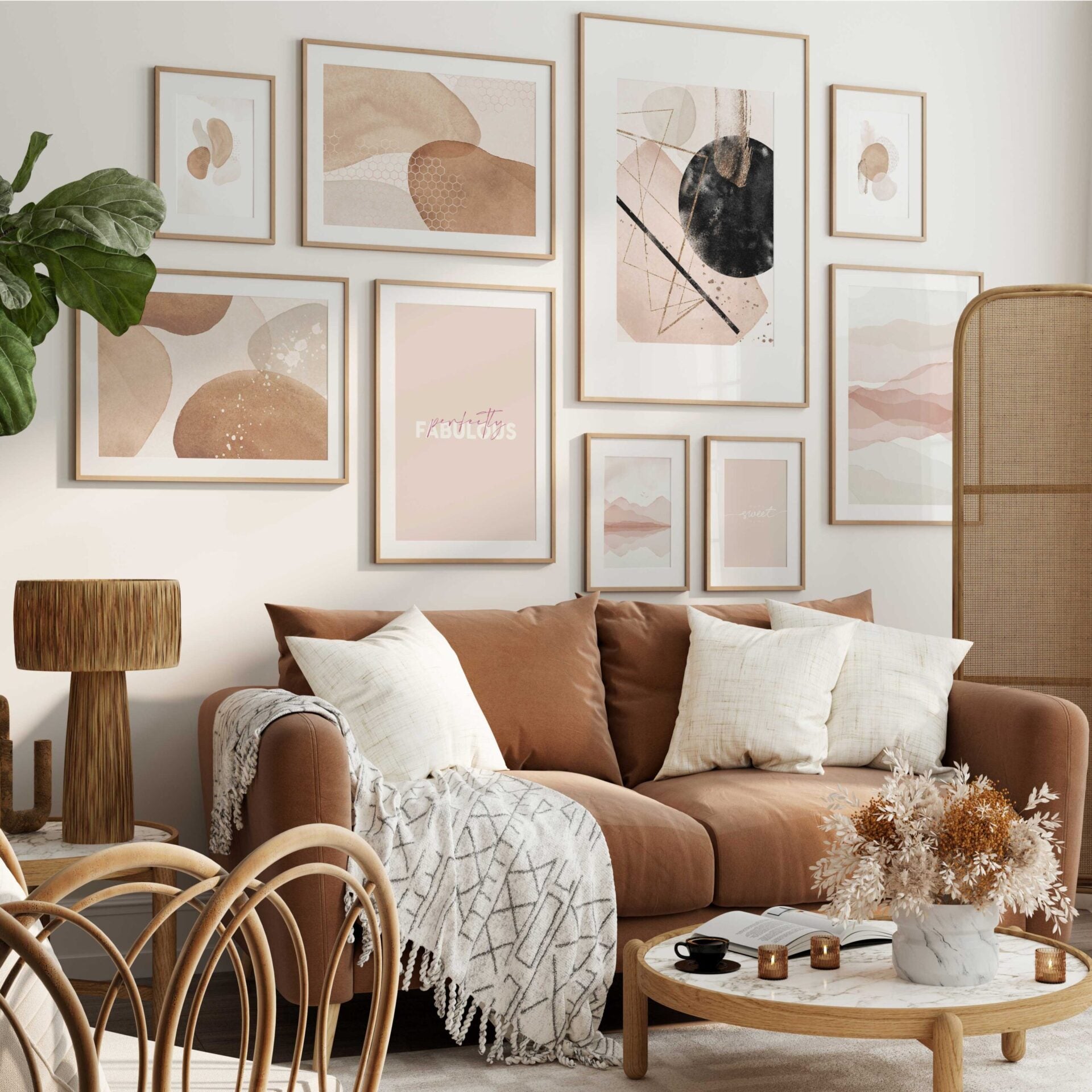 Natural Abstract Wall Set