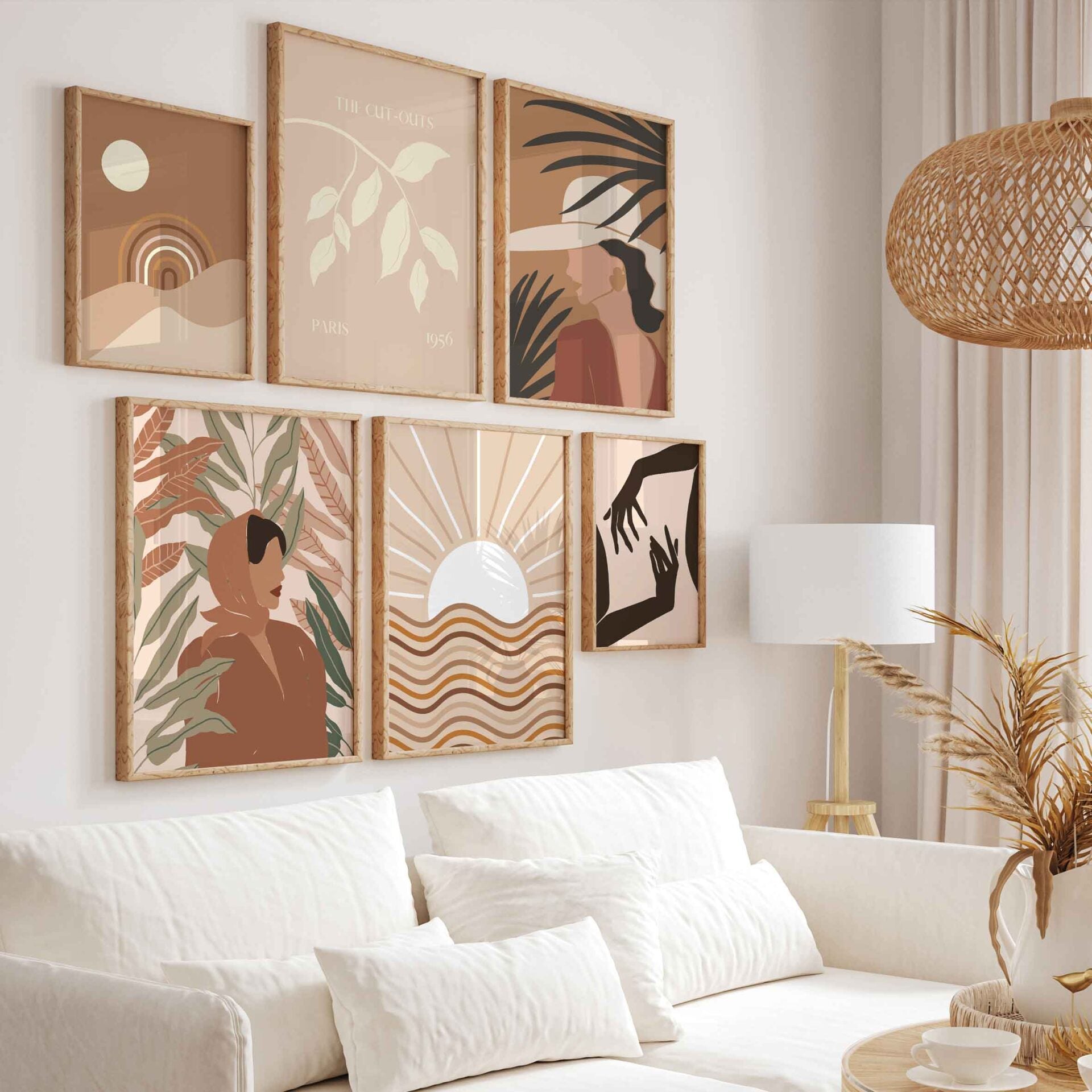 Mid Century Boho Wall art