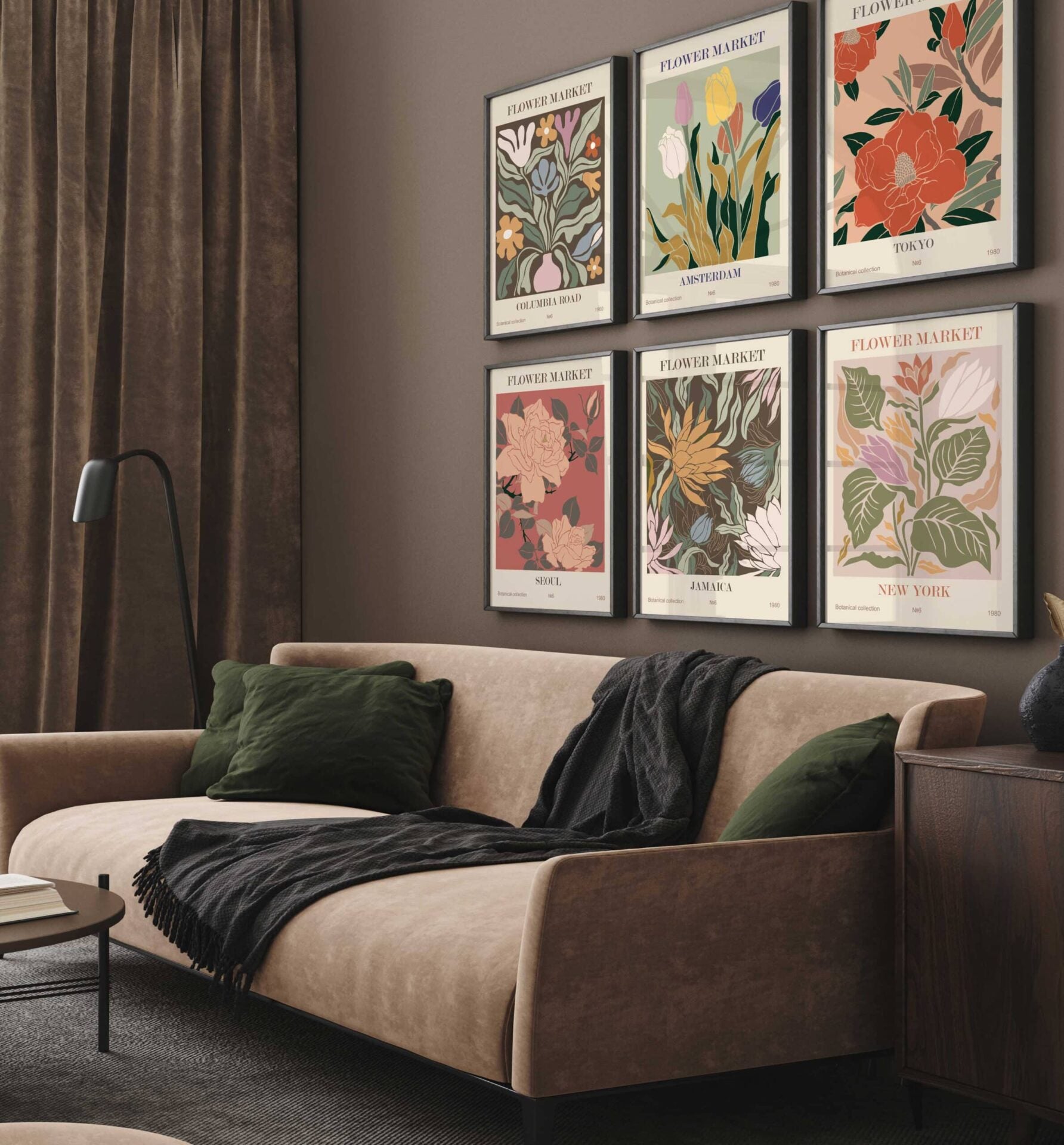 Flower Market Wall Art Set