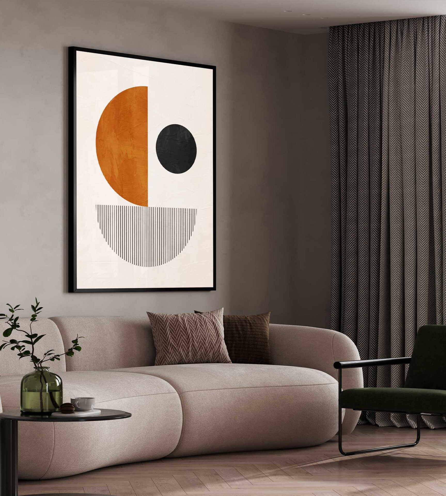 Abstract Balance Framed Canvas