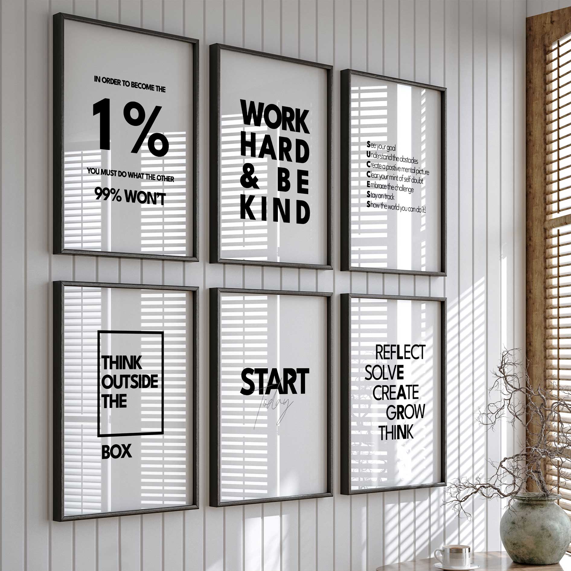Modern Motivation Set Wall Art