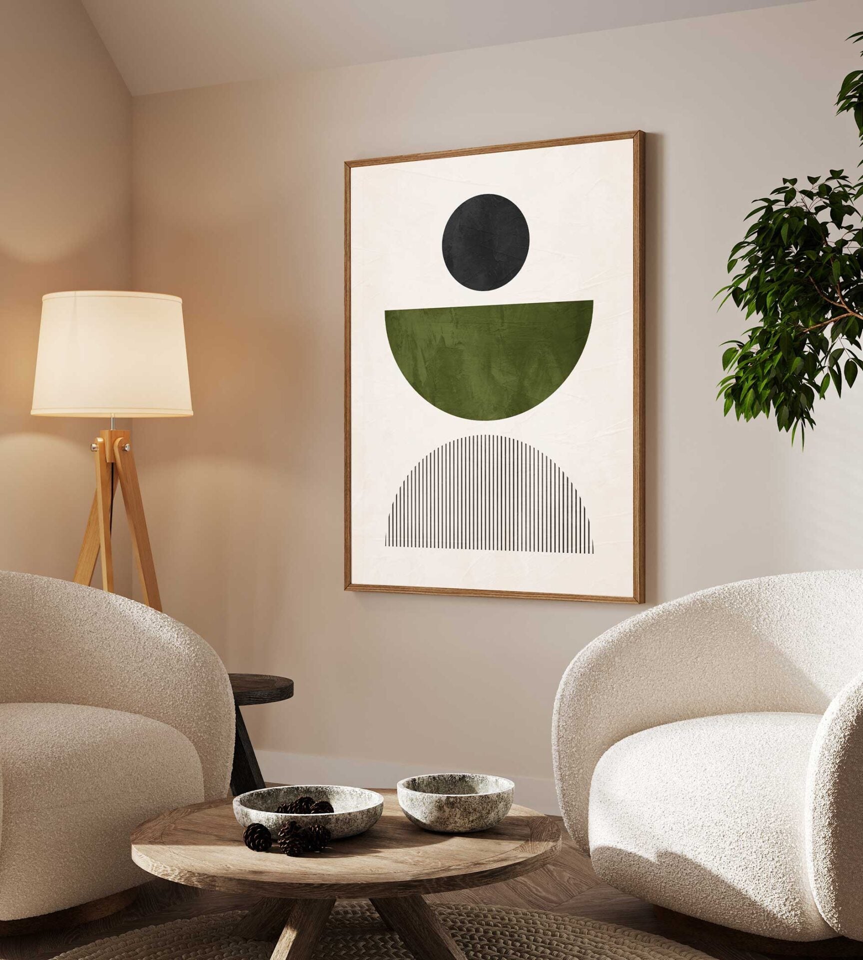 Abstract Patterning Framed Canvas