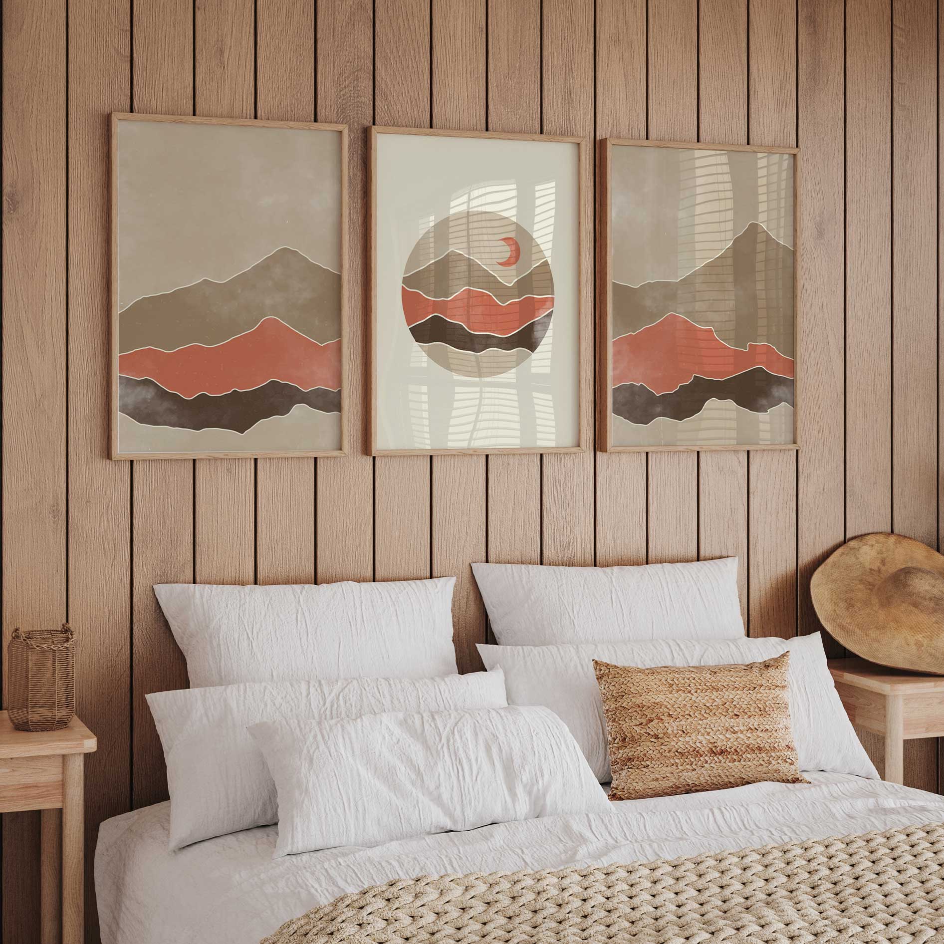 Boho Mountain Wall Art