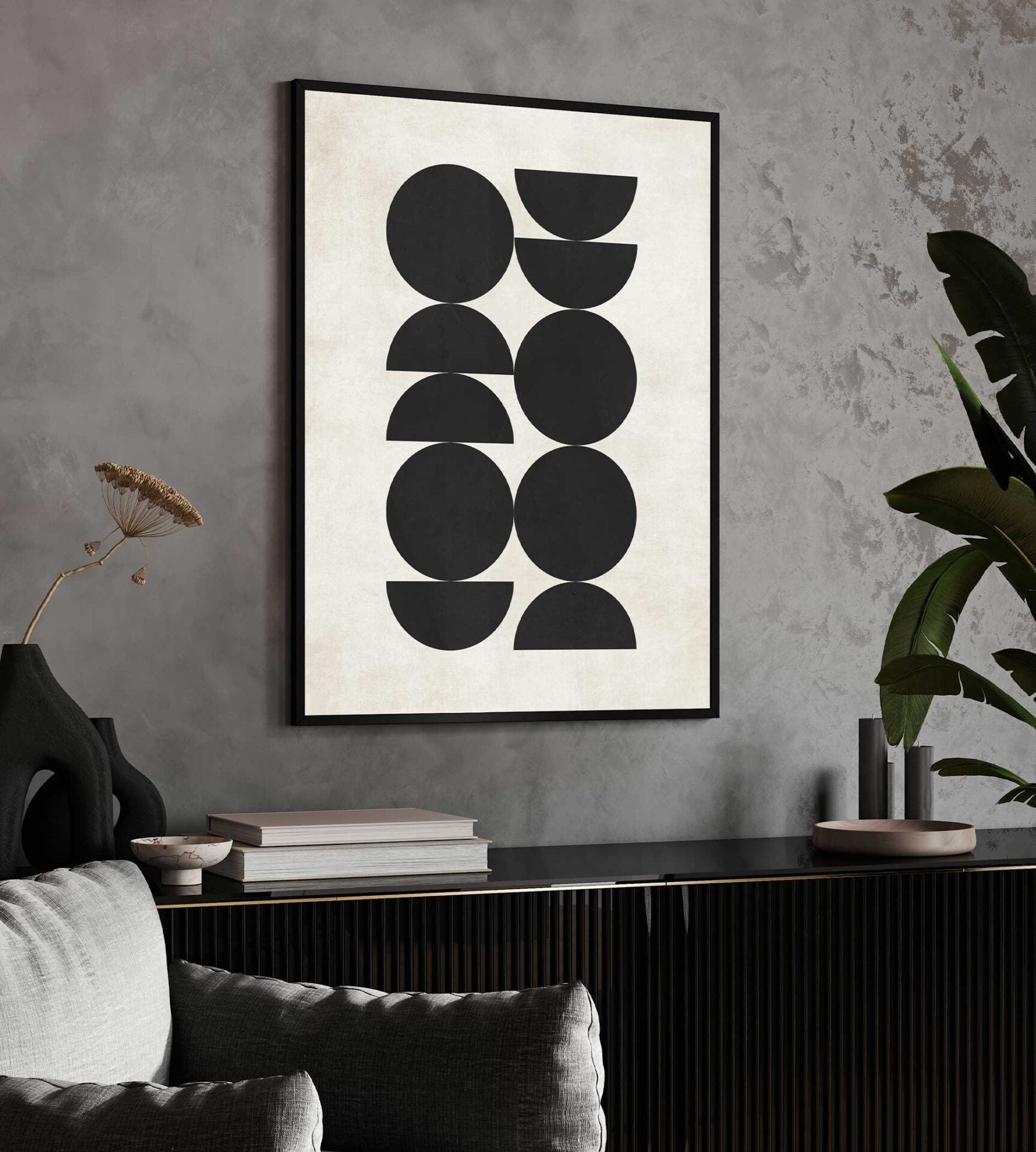 Abstract Totem Framed Canavs