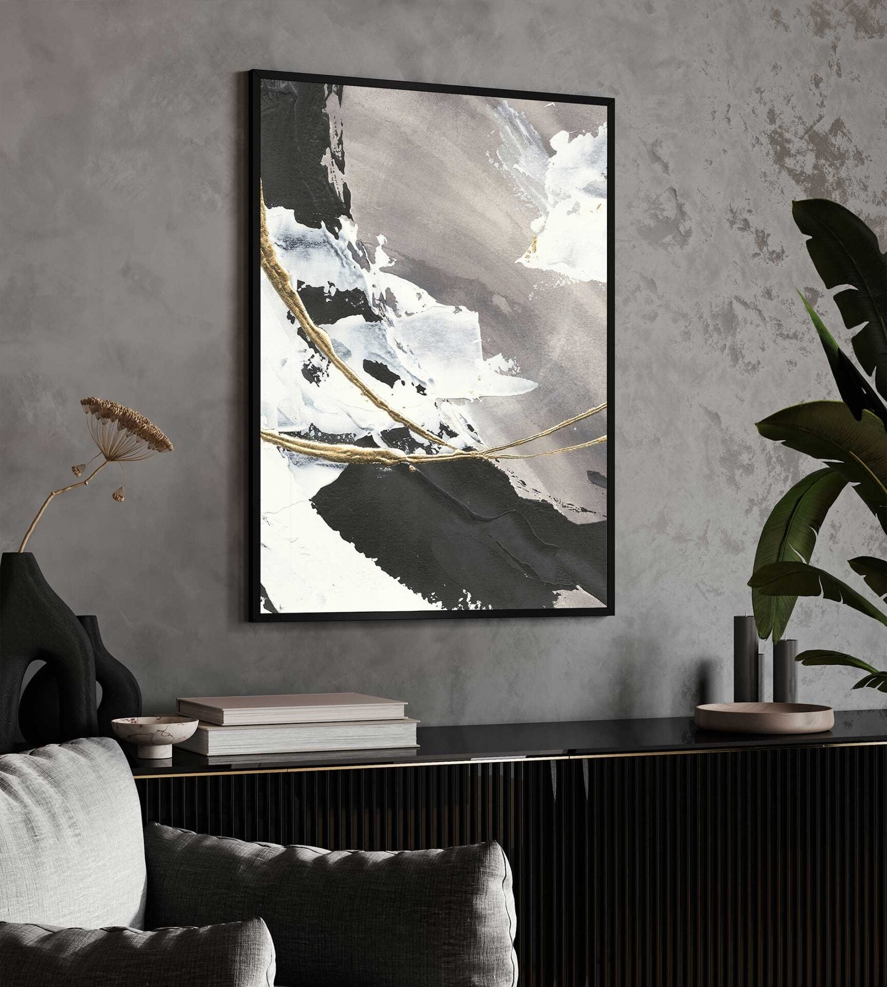 Black And White Framed Canvas