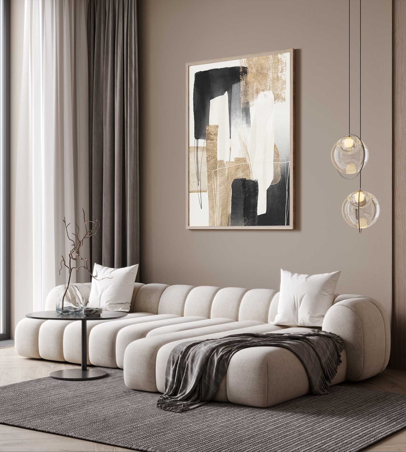 Urban Gold Framed Canvas