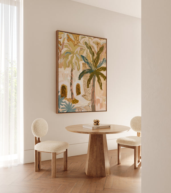 Mediterranean Palms Framed Canvas