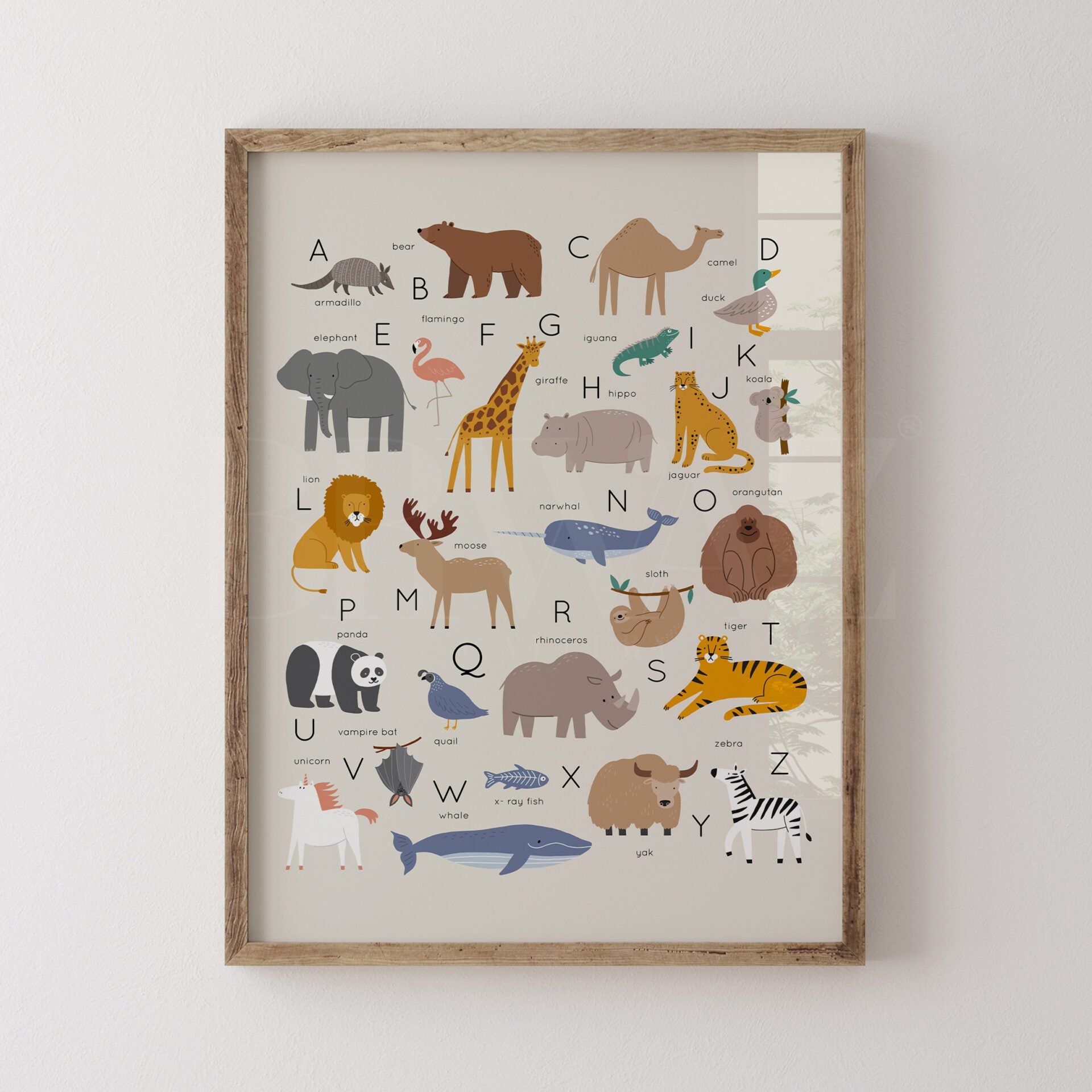 Alphabet Jungle Kids Wall Art