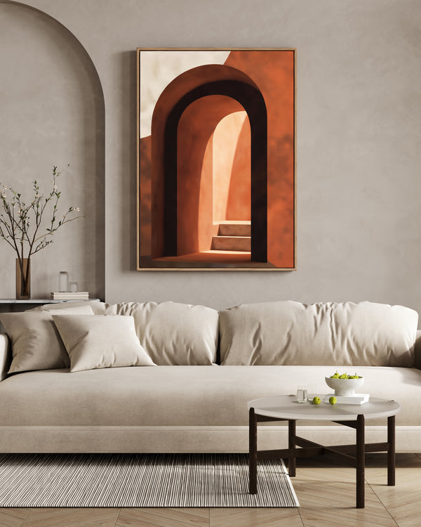Warm Earth Tones Framed Canvas