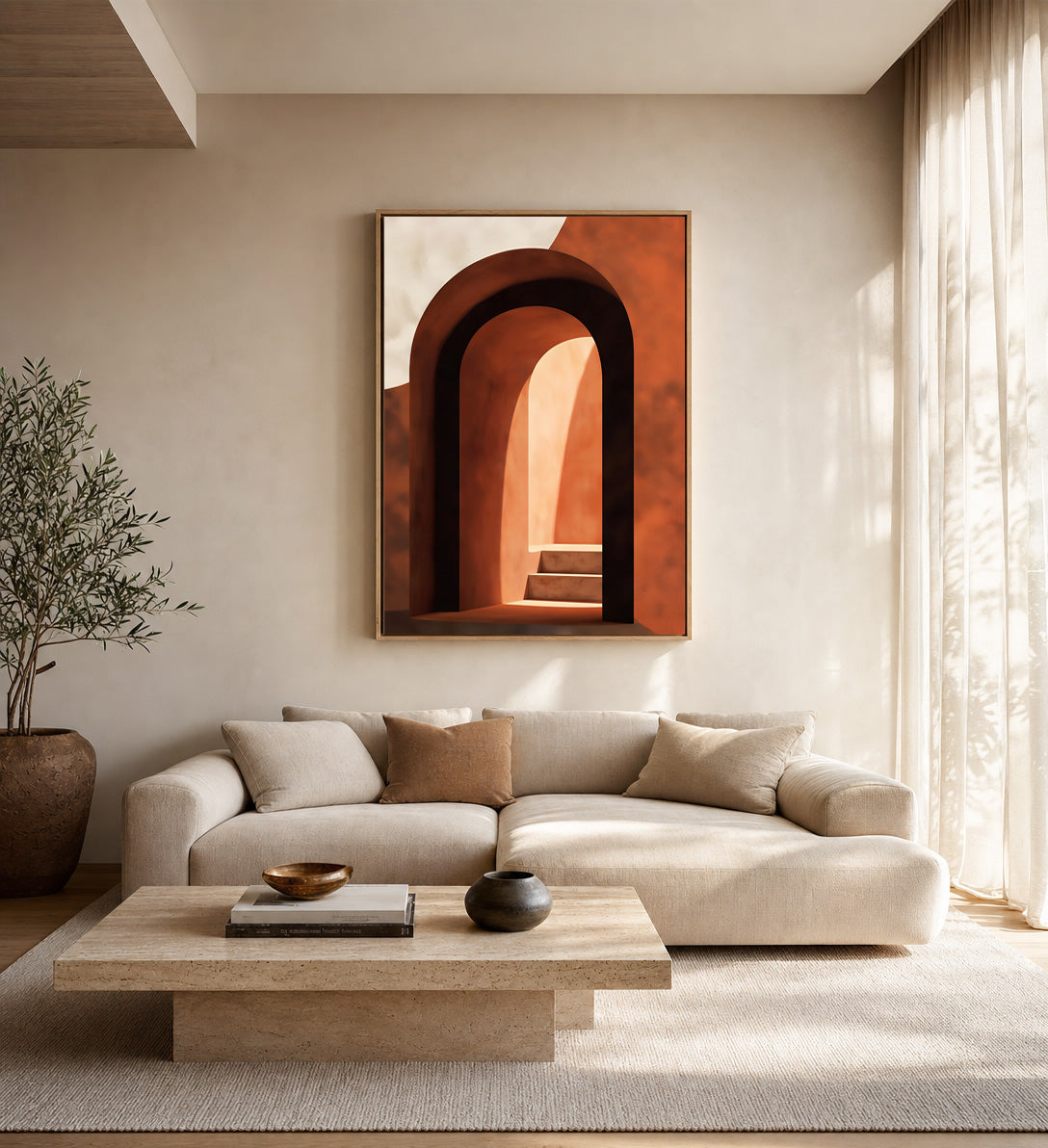 Warm Earth Tones Framed Canvas