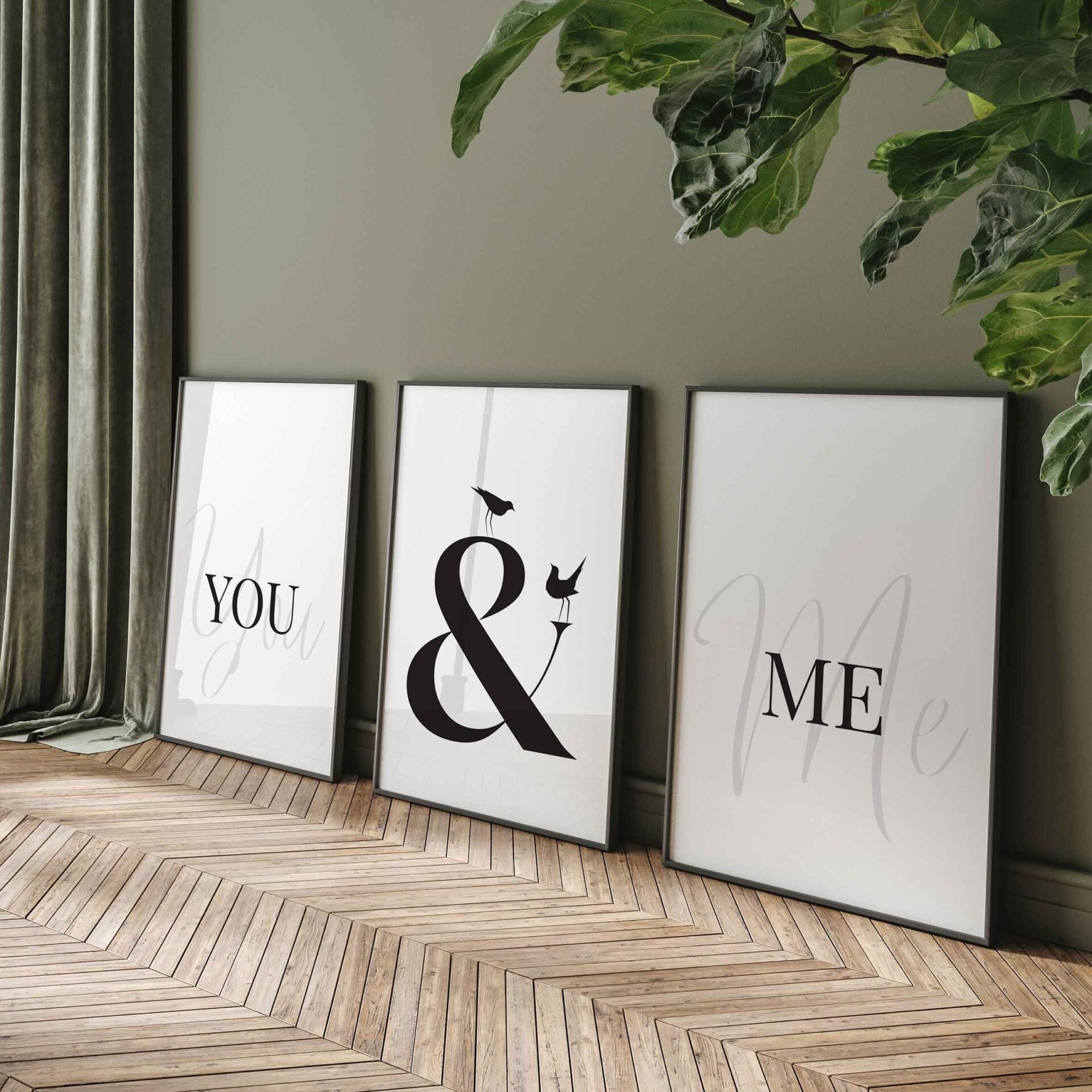 You and Me Quote Wall Art