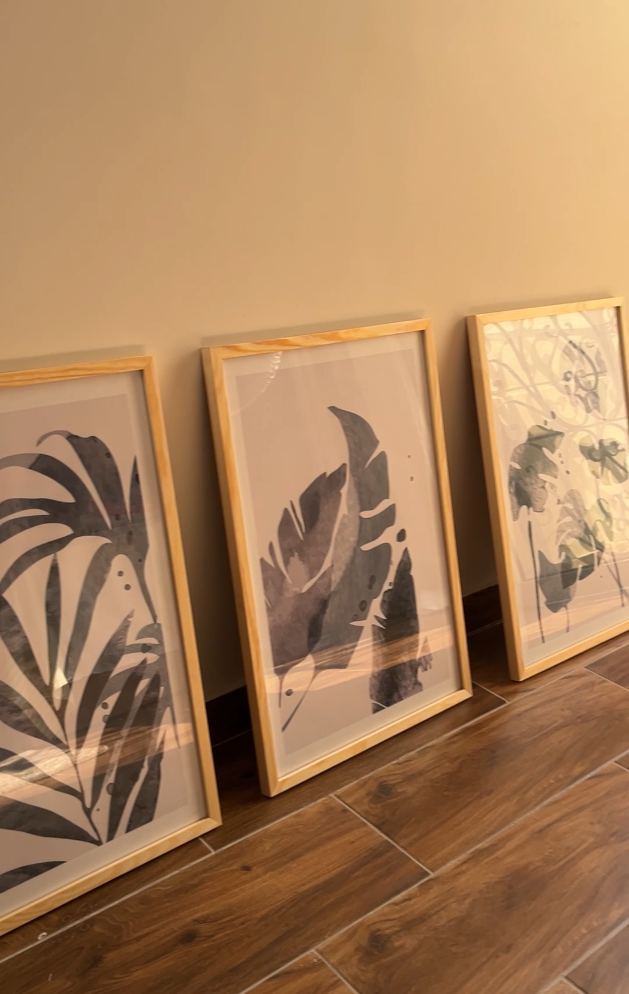 Teal Leaf Impressions Wall Art