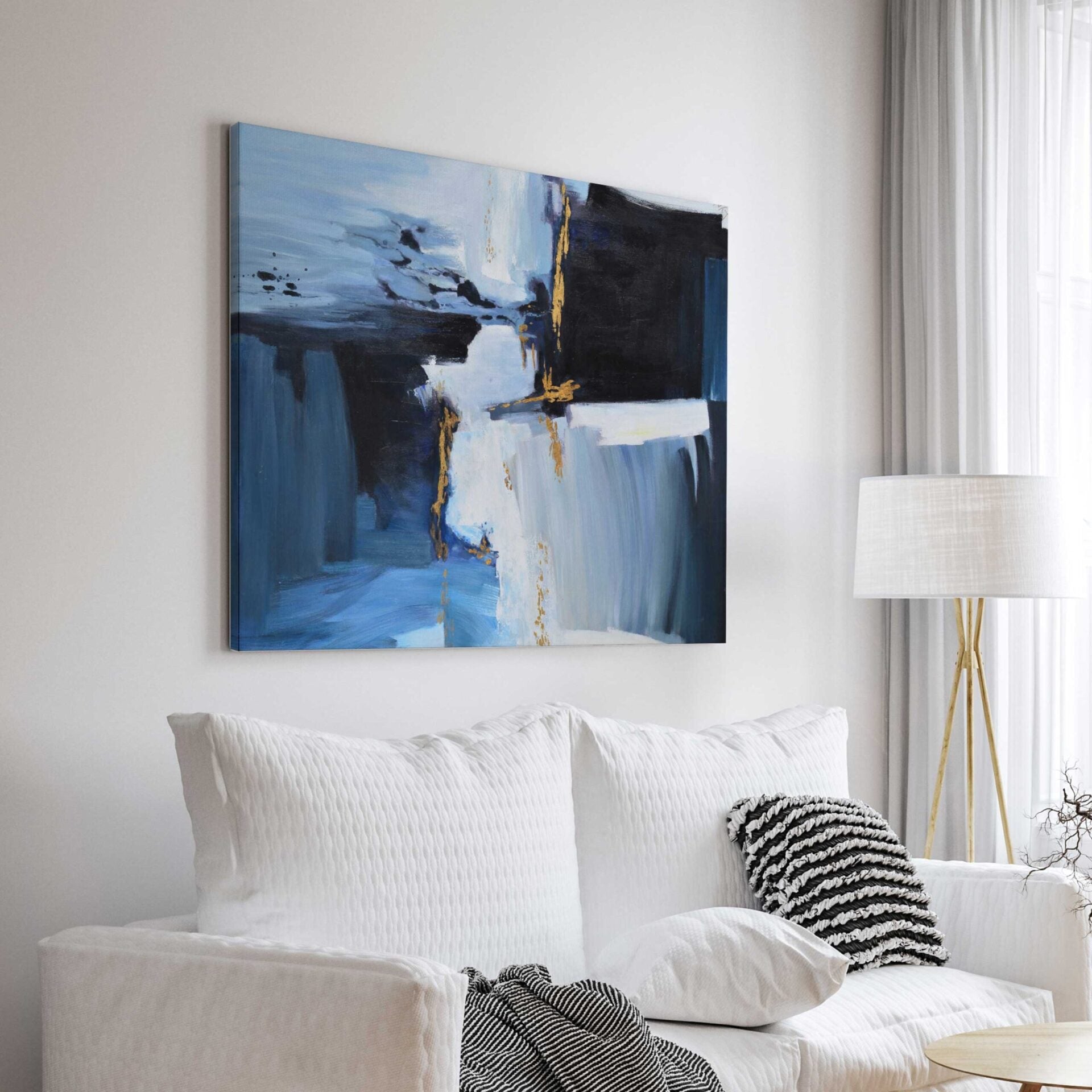 Blue Abstract Canvas Wall Art