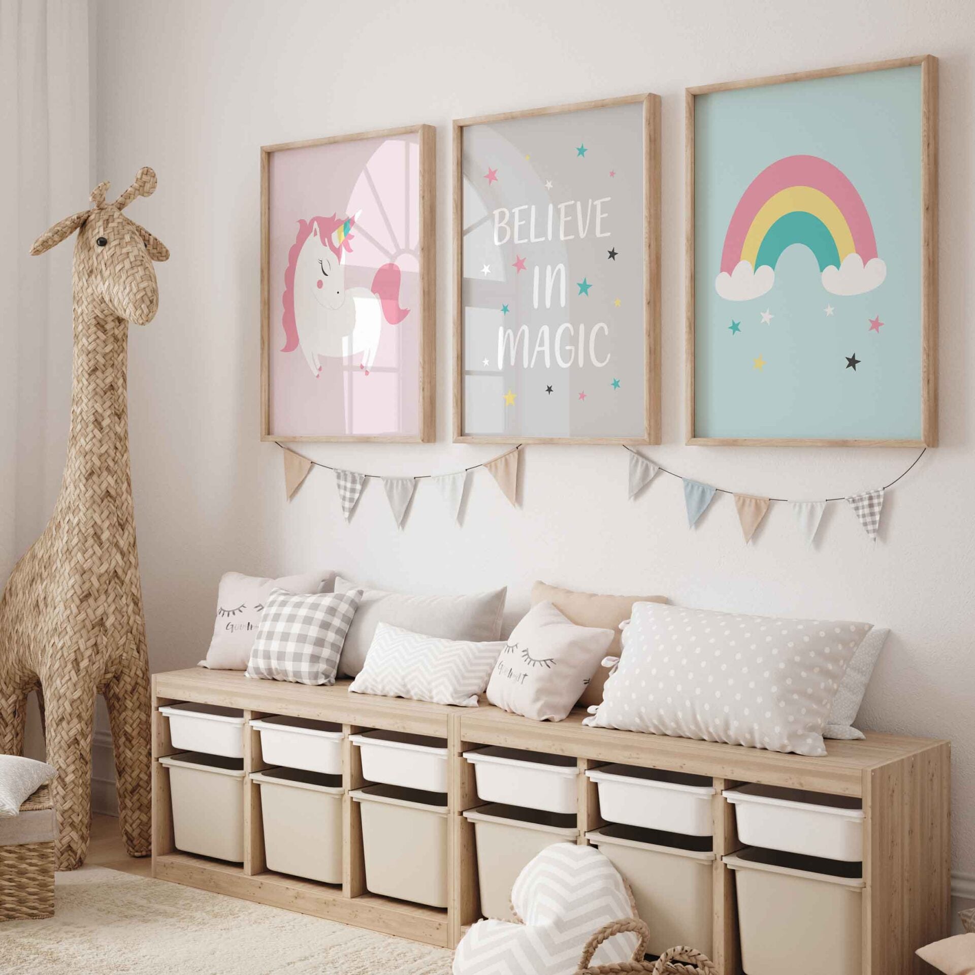 Unicorn ,Rainbow Wall Art