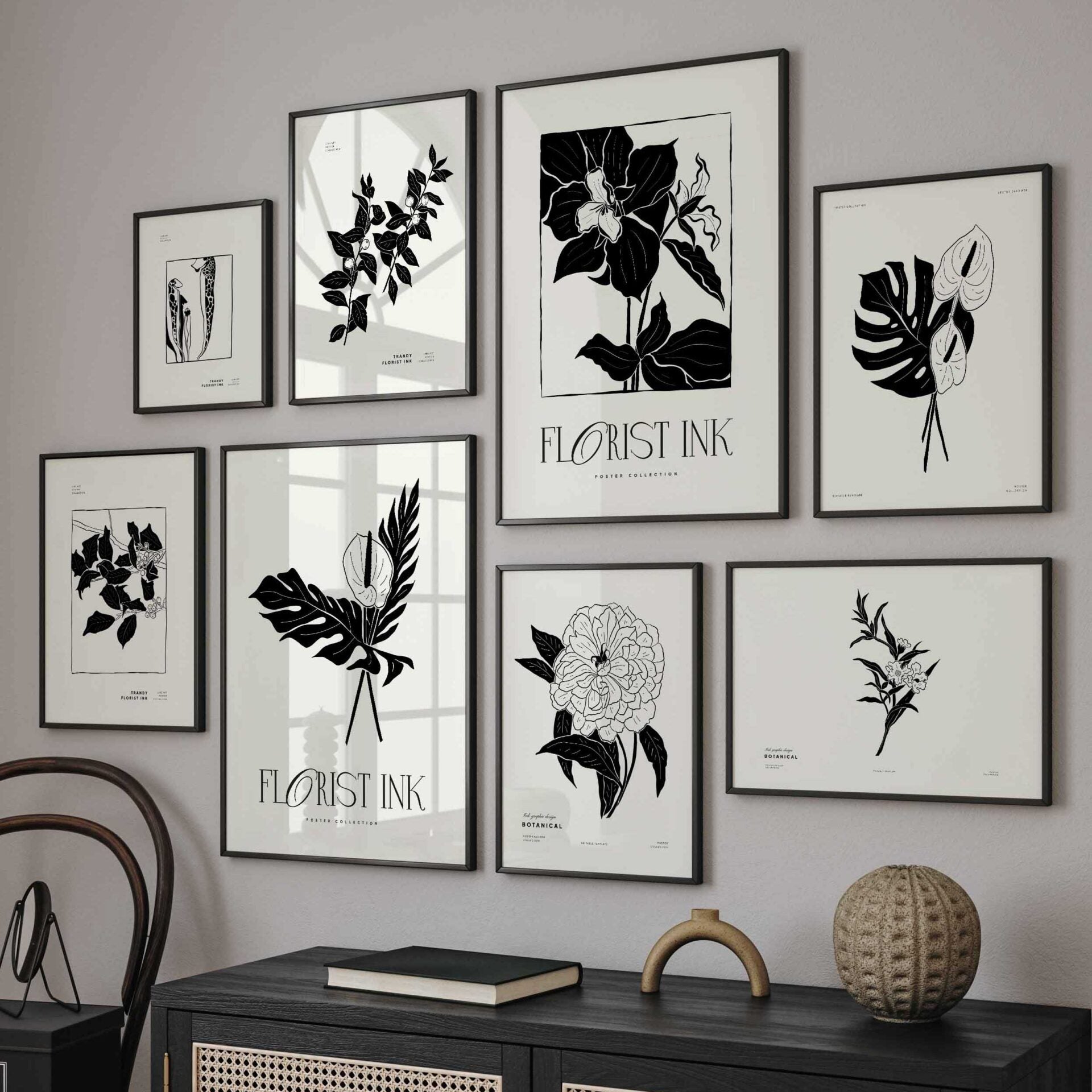 Florist Ink Wall Art Set