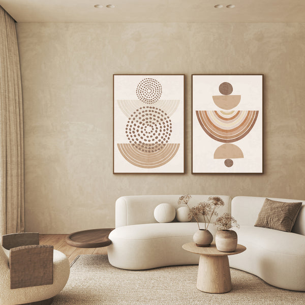 Abstract Shapes Framed Canvas