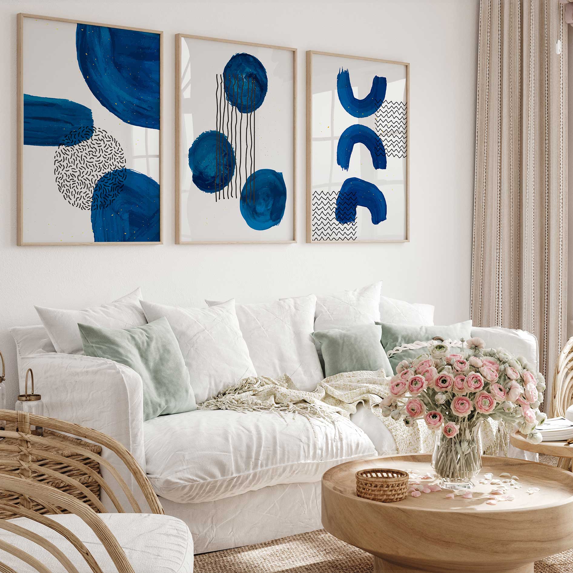 Blue Elegance Wall Frames