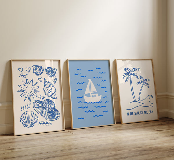 Blue Ocean Vibes Wall Art