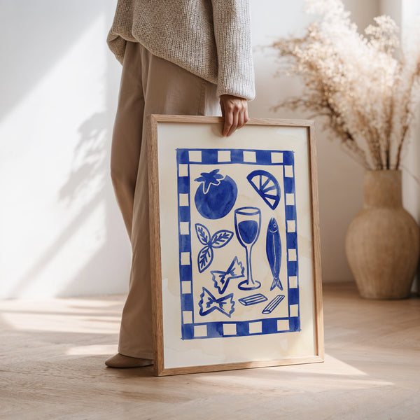 Blue Summer Picnic Wall Art