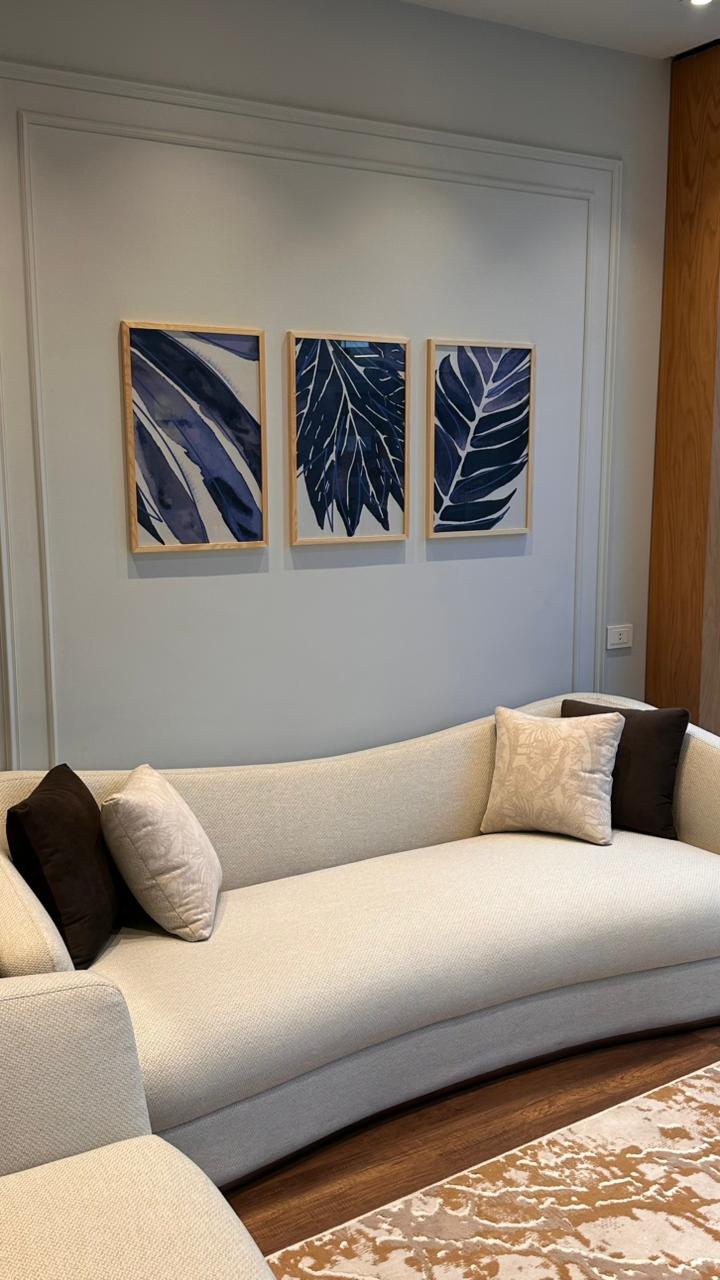 Blue Leaves Wall Art