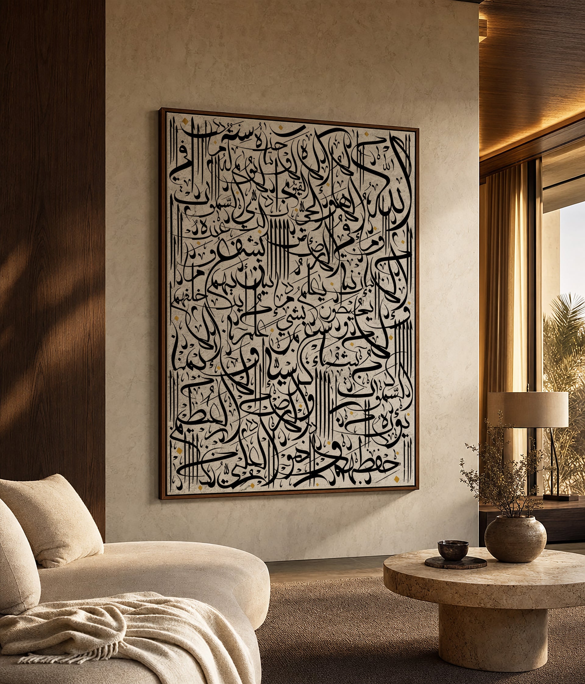 آية الكرسي, "Modern Abstract", Framed Canvas