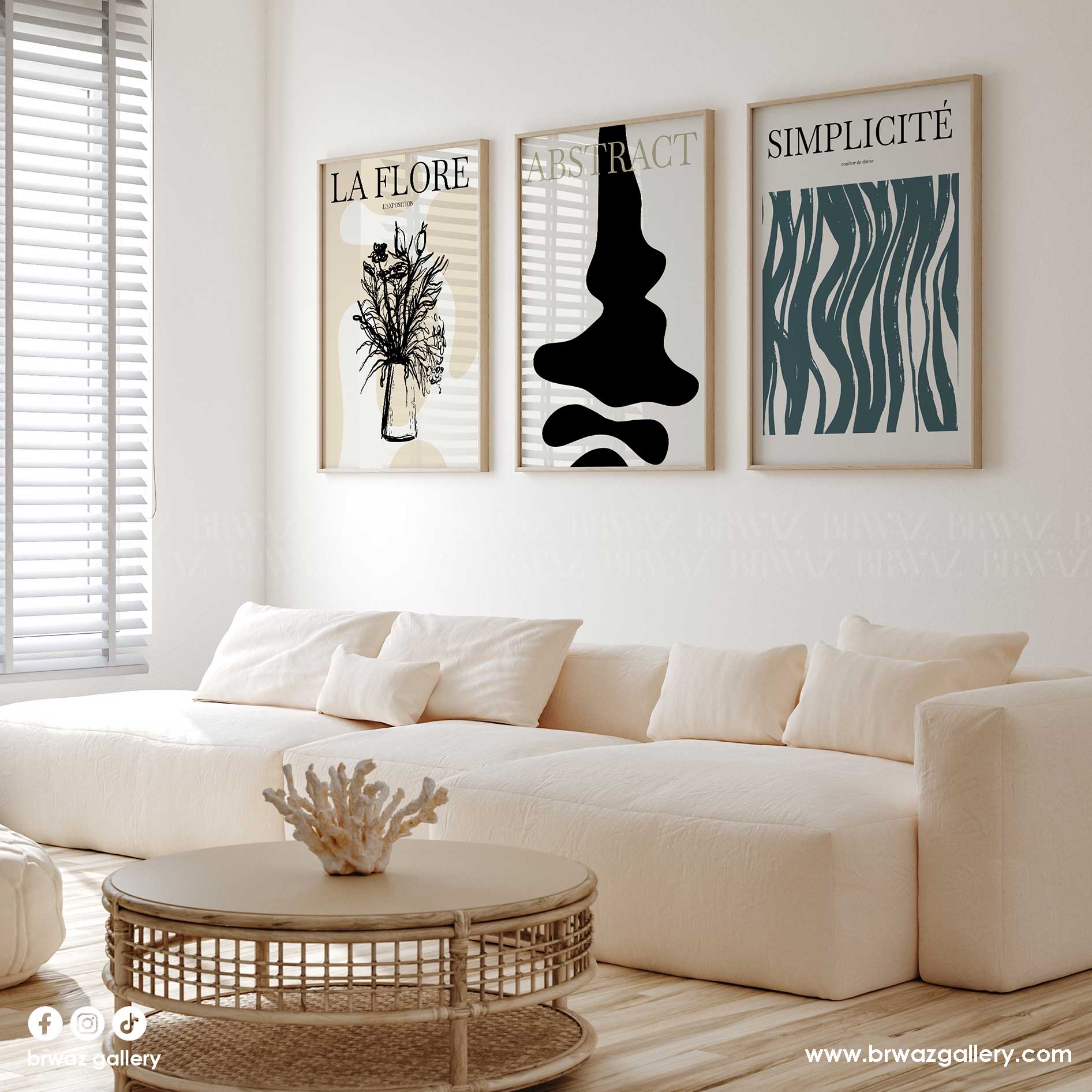 La Flore Abstract Simplicite Wall Frames