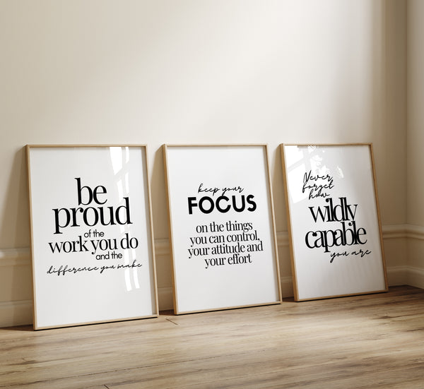 Minimalist Inspiration Quotes Wall Art