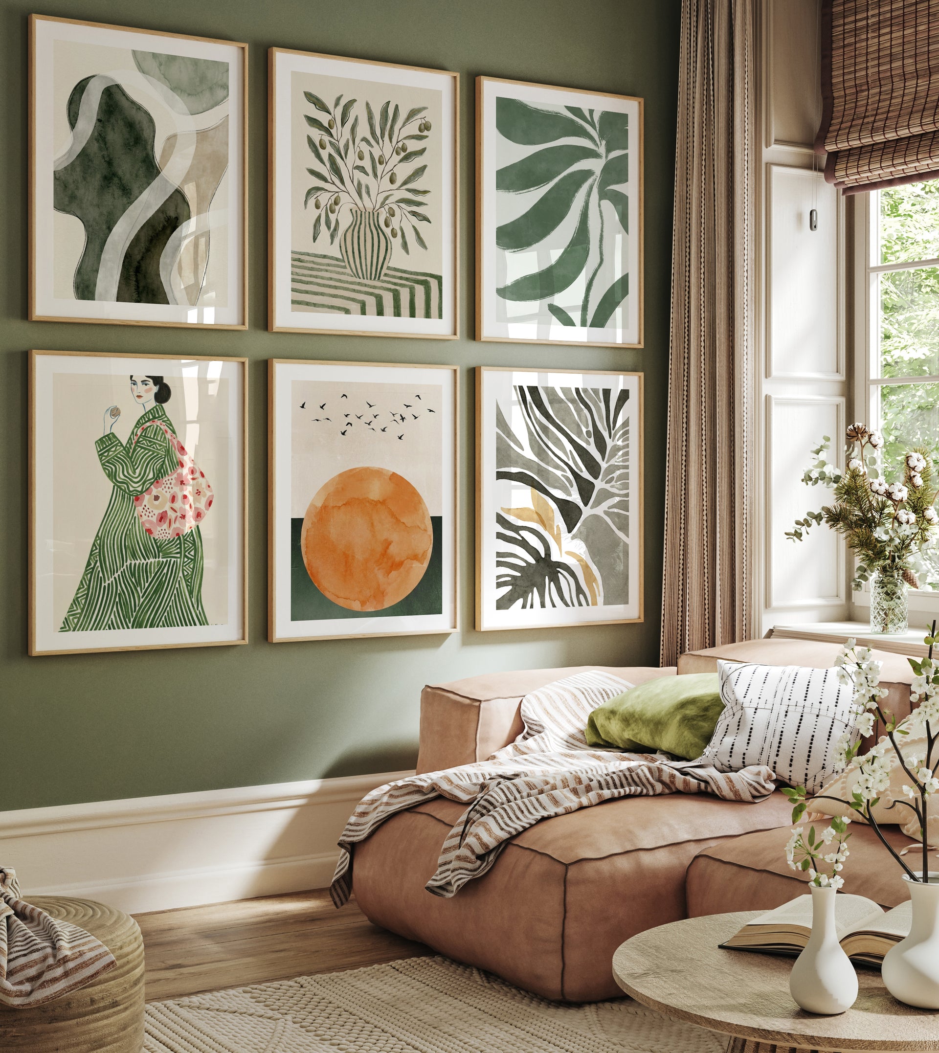 Modern Boho Botanical Gallery Wall Set