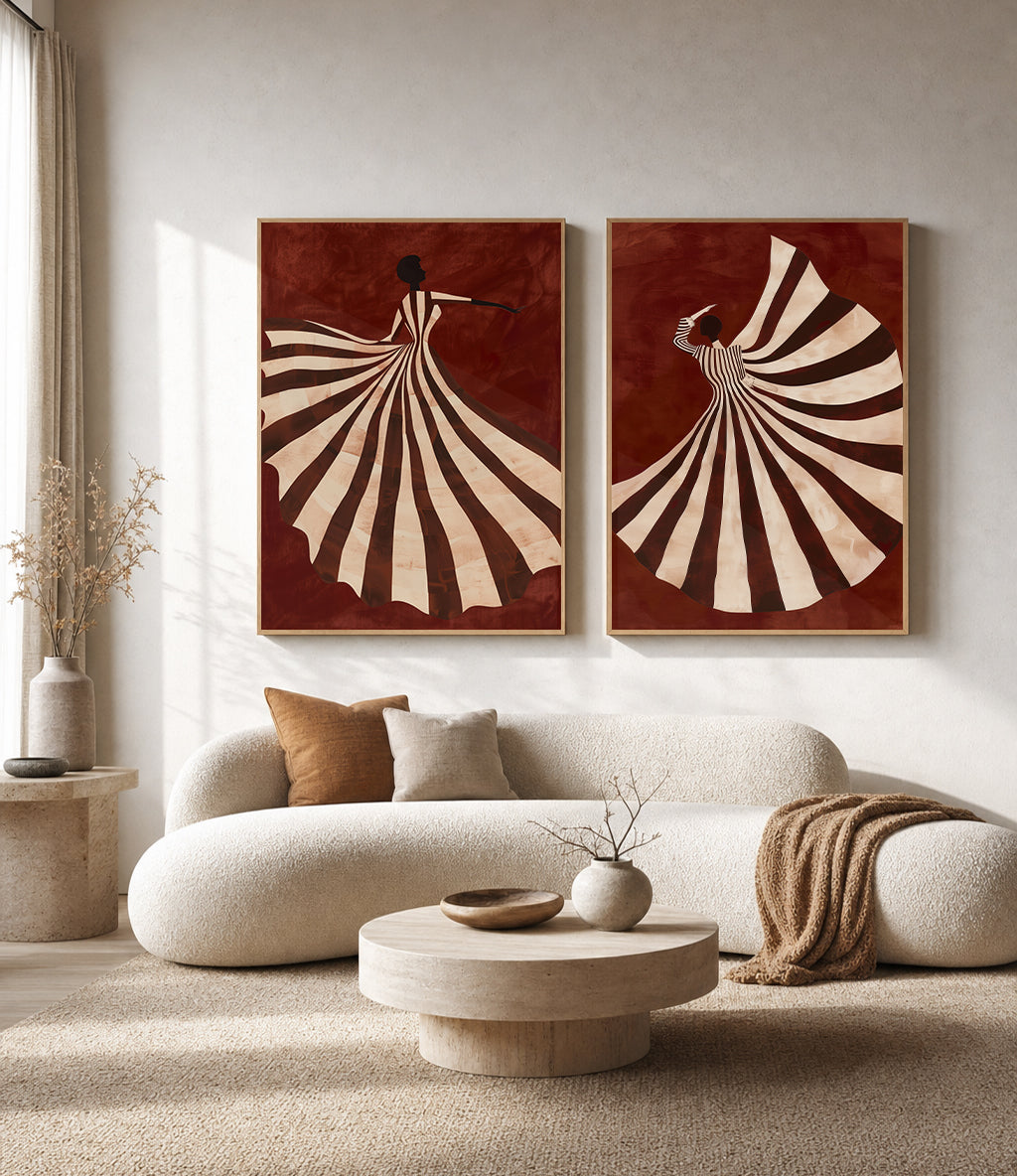 Modern Boho Figurative Framed Canvas