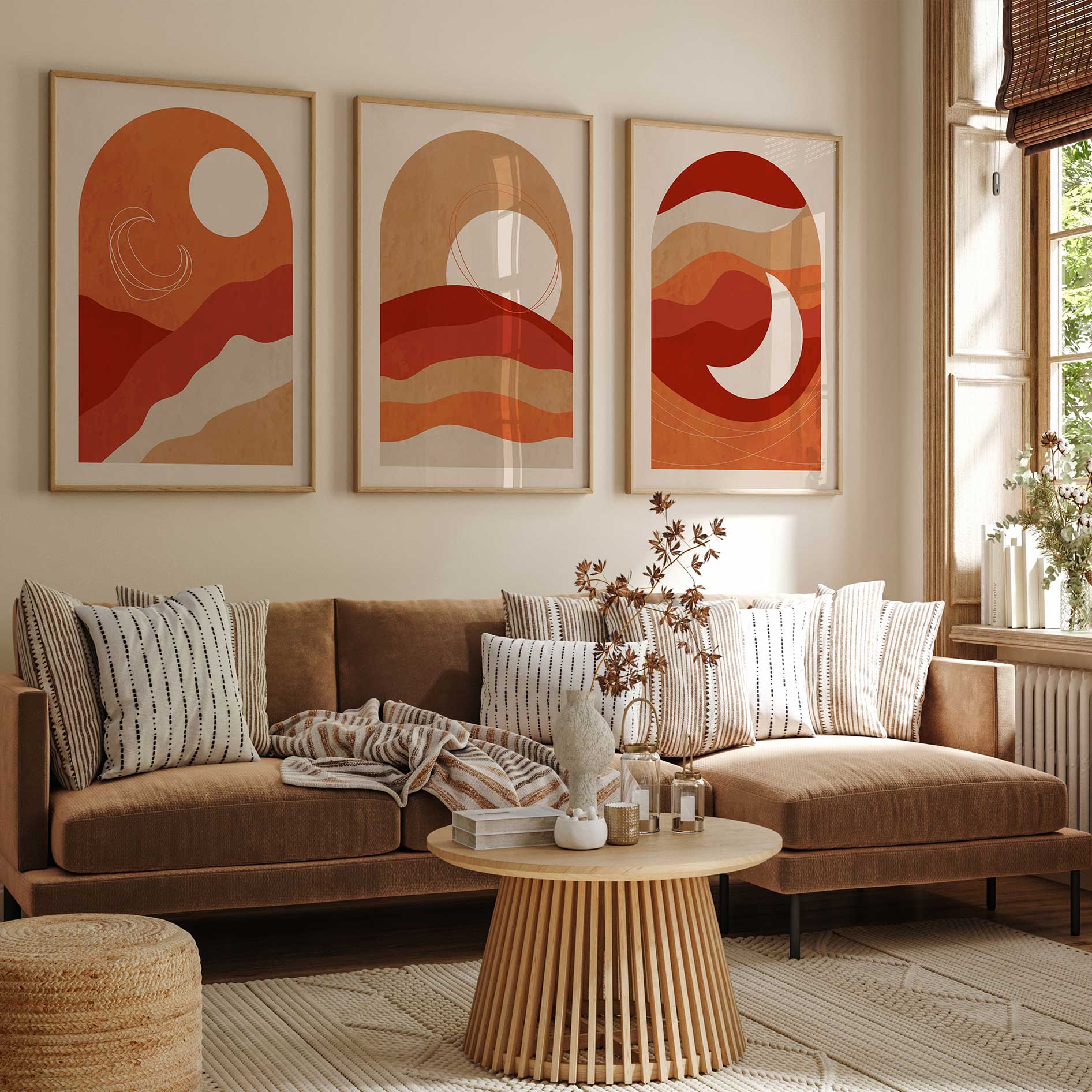 Sun and Moon Trio Wall Art