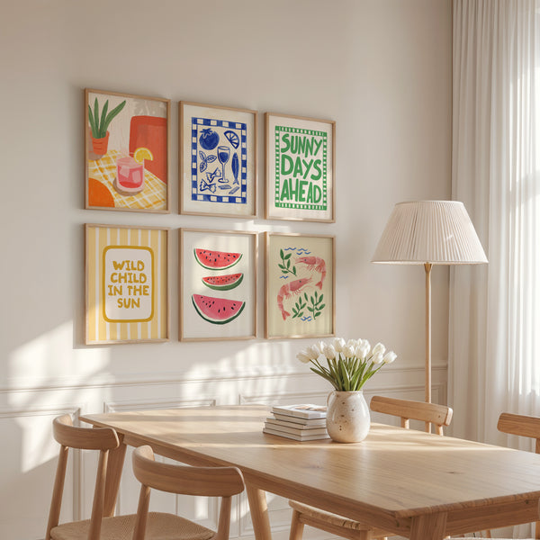 Vibrant Summer Gallery Wall