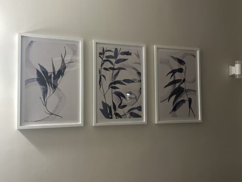 Modern Watercolor Leaves Wall Art photo review