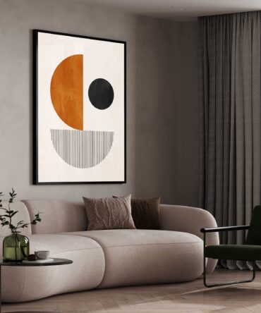 Abstract Balance Framed Canvas