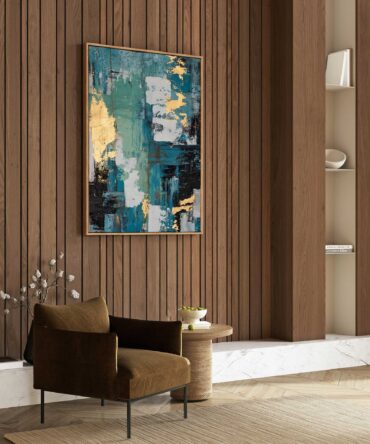 Gestural Abstract Framed Canvas