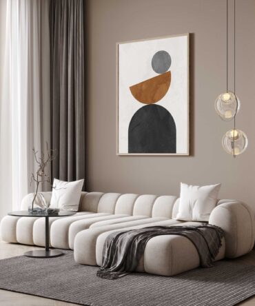 Stacked Stones Framed Canvas